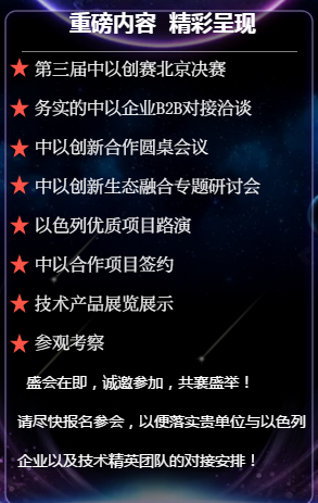 2019北京-特拉维夫创新大会暨第三届中以创新创业大赛北京决赛